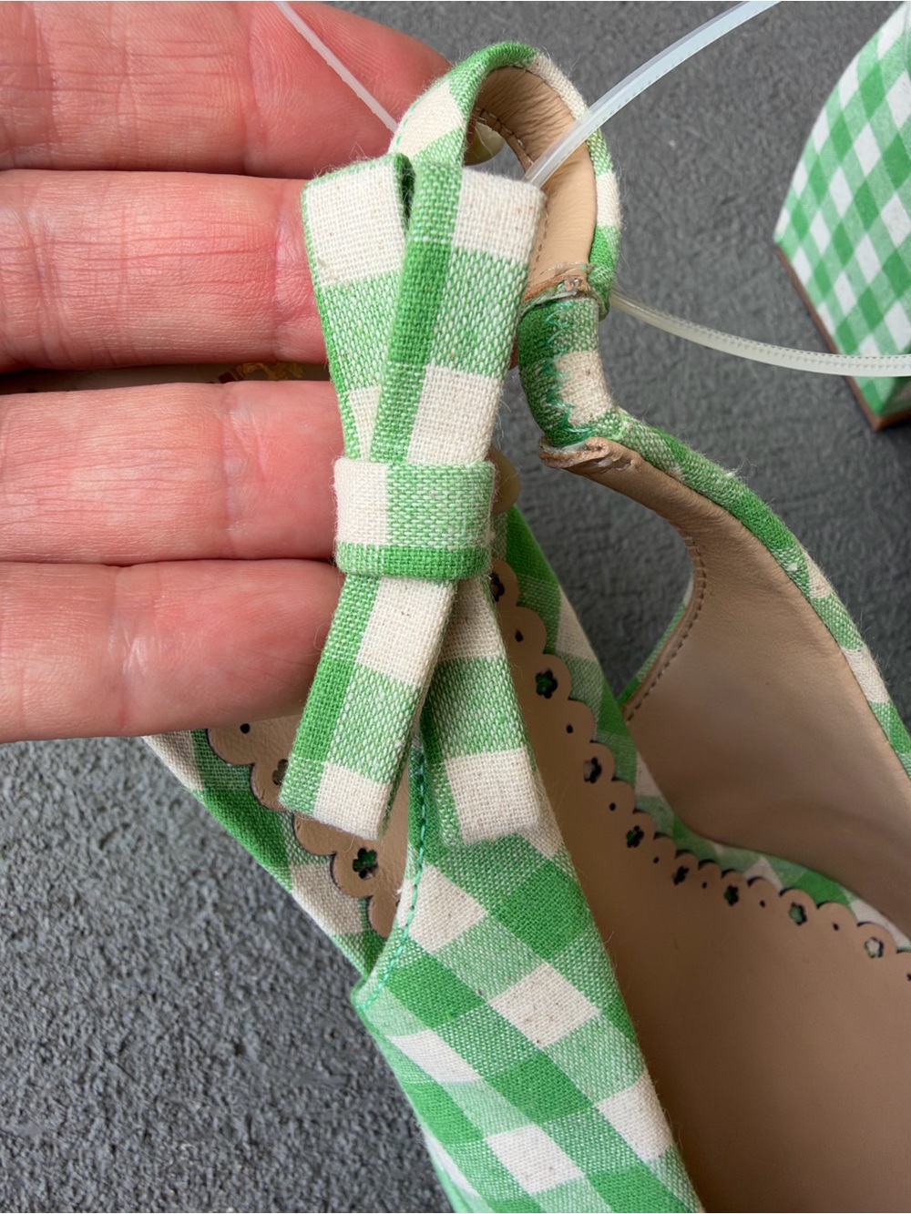 Antonio Melani x Amanda Jones Vaughan Penny Gingham Block Heel Slingback Pump 8 - Picture 6 of 14